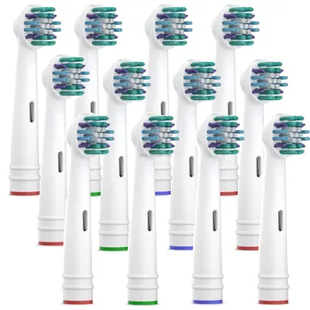 

12pcs Electric Tooth Brush Heads Replacement For Braun Oral B Soft Bristle,Vitality Dual Clean/Professional Care SmartSeries