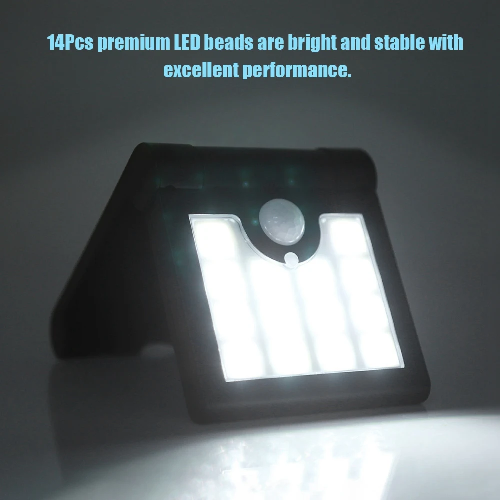 

14LED Waterproof Solar-Powered Lamp Wall Mounted Outdoor Courtyard Yard Garden Decoration solar light New Arrival