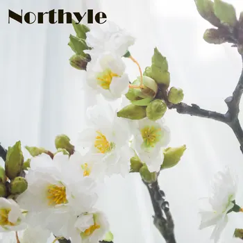 

Northyle Real Touch Artificial Cherry Branches Decoration Fake Cherry Blossom Wedding Decoration Sakura Artificial Flower