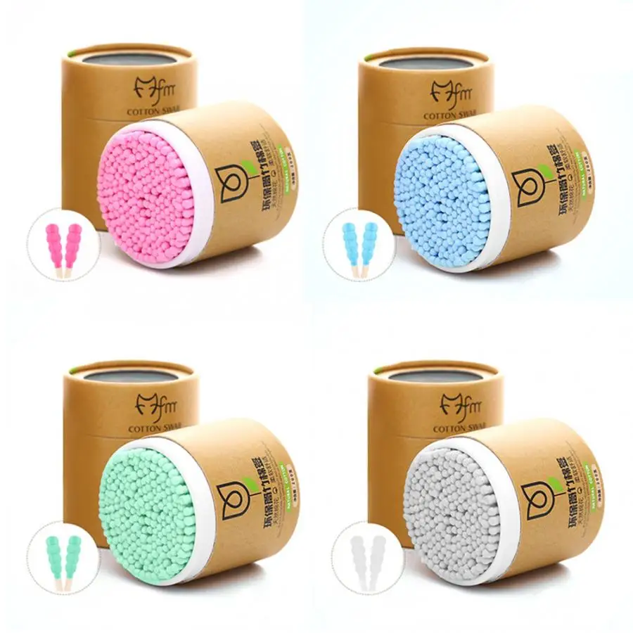 

200pcs Disposable Double-ended Cotton Swab Cleaning Makeup Remover Tools Microbrush For Eyelash Extensions