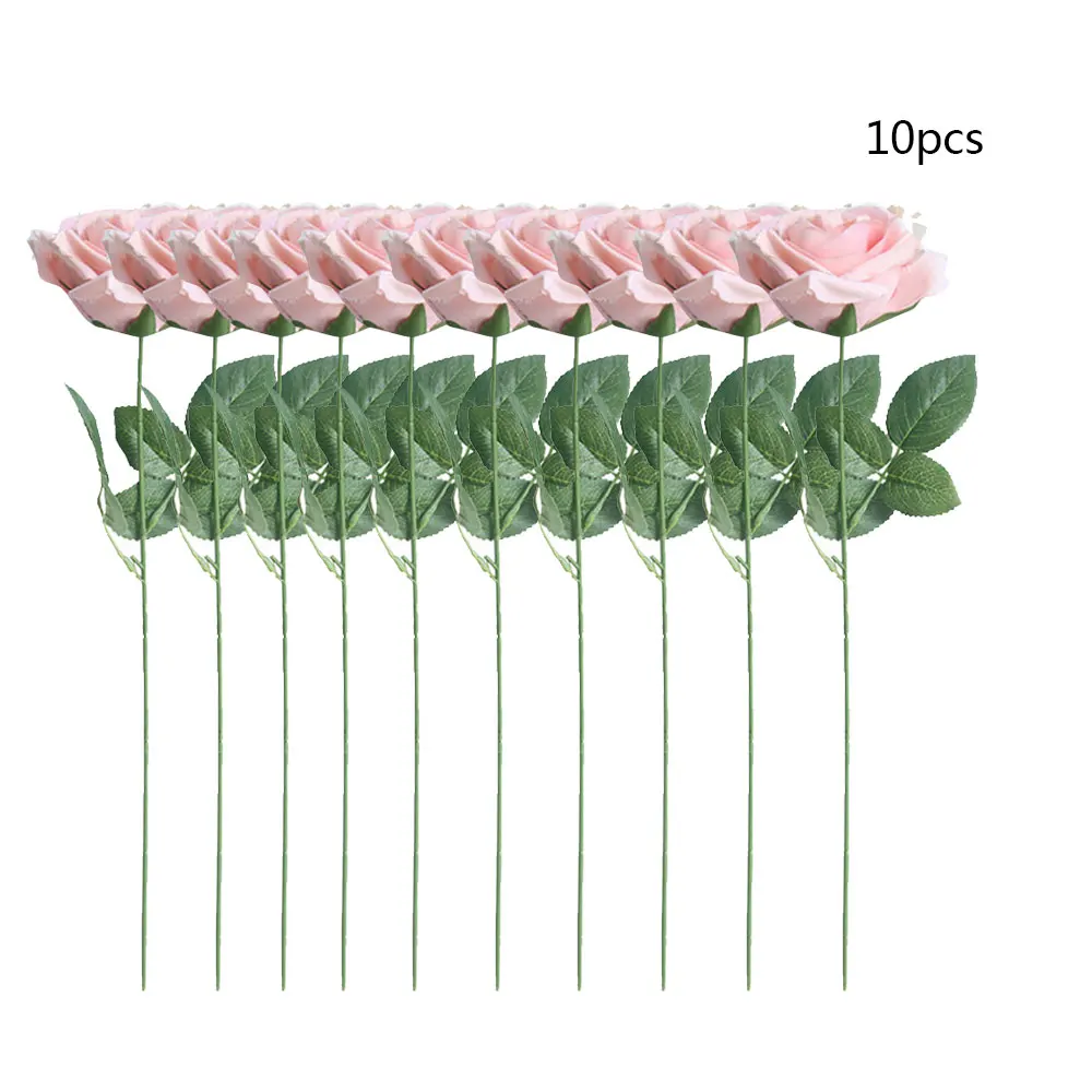 10PCS Roses Artificial Flowers High Quality Rose Wedding Flower Decoration Marriage Shoes Hats Accessories Silk Flower