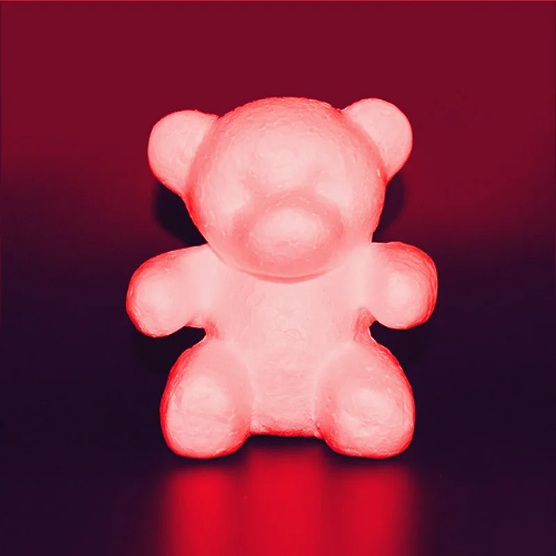 

Valentine's Romantice 15cm Foam Rose Bear Mold PE Artificial Flower DIY Roses Teddi Bear Accessories for Wedding Party Gift