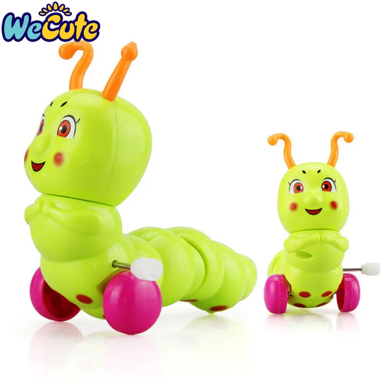 

Wecute Mini Funny Colorful Clockwork Toy Baby Kid Caterpillar Wind Up Running Clockwork Spring Toy Random Color