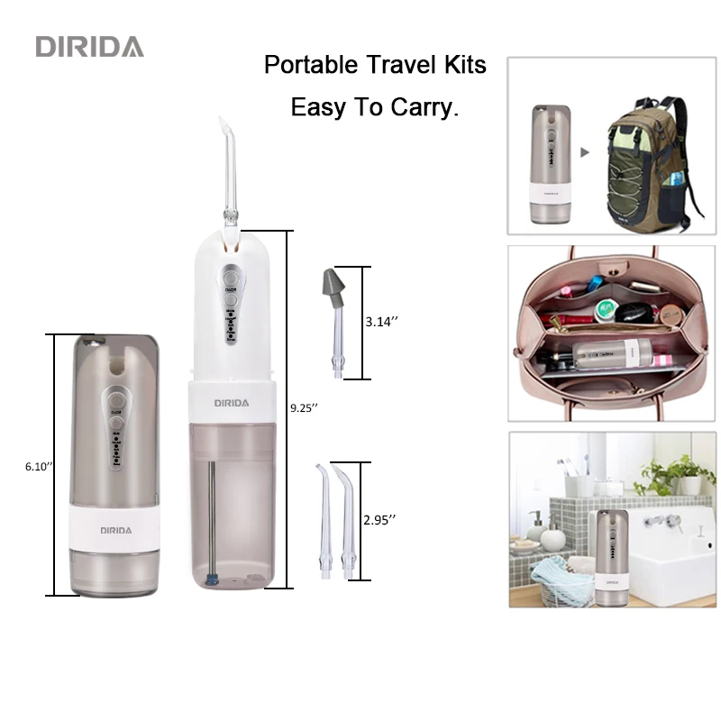 DIRIDA D1001 Новый беспроводной портативный складной электрический ирригатор для