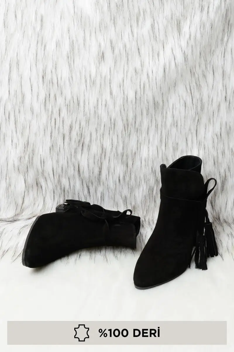 

Bambi Genuine Leather Black Women 'S Boots E0206173602