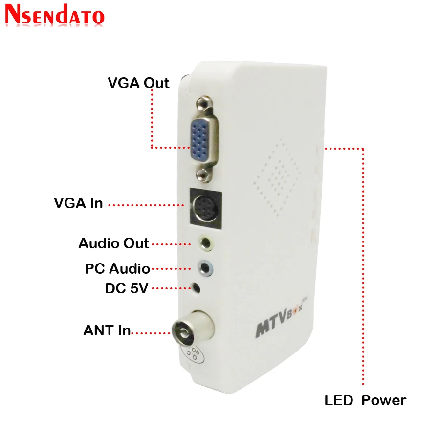Ceny Zewnętrzny LCD CRT Tuner tv MTV pudełko AV do VGA odbiornik tv Tuner 1080P zestaw pudełkek pod telewizor za pomocą pilota zdalnego sterowania do telewizora HDTV monitor komputerowy