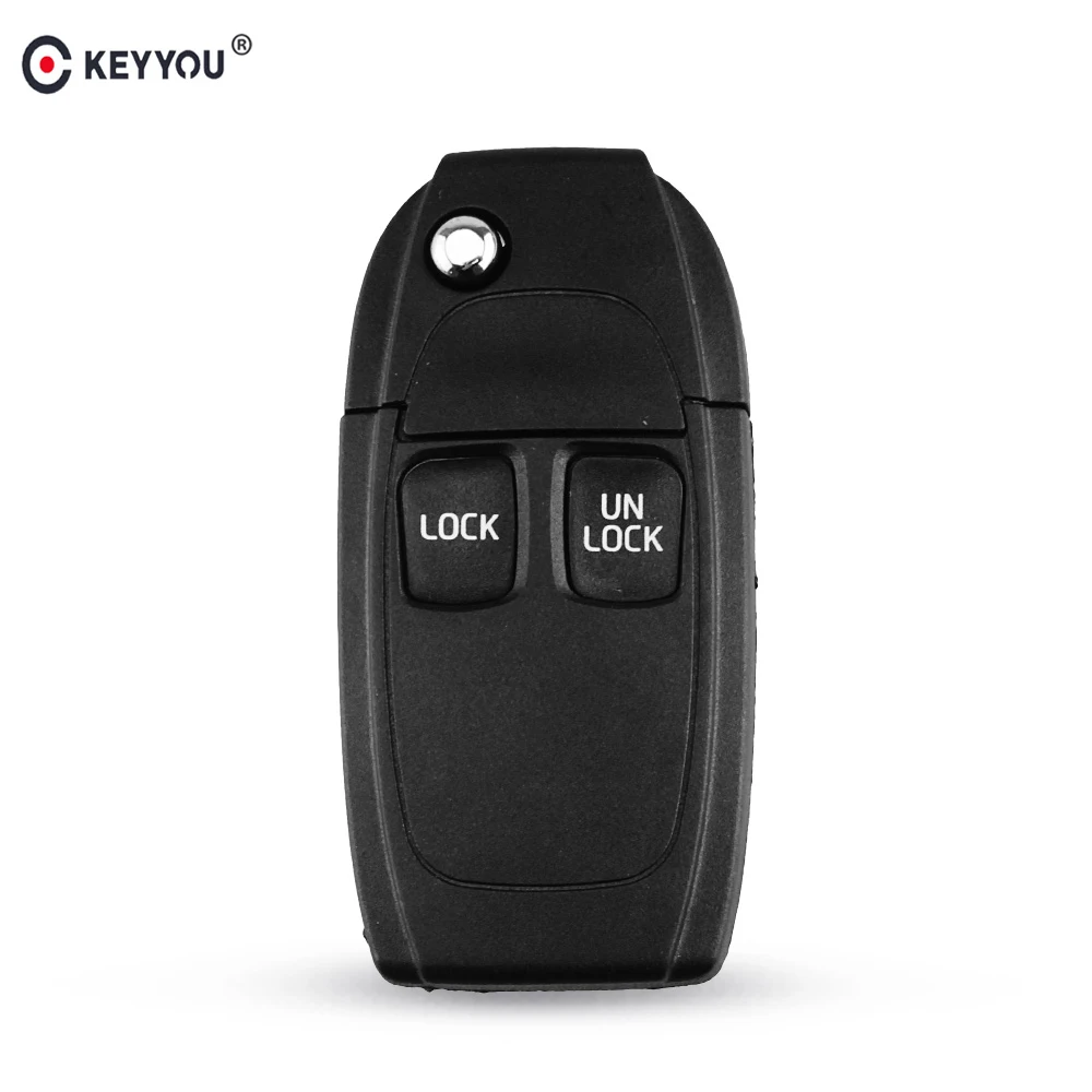 

KEYYOU Replacement Modified 2 Buttons Flip Folding Remote Car Key Case Shell For Volvo XC70 XC90 V40 V50 V70 S60 S80 S90 C70