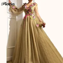 Новинка, блестящее вечернее платье с кружевной аппликацией, платья, халат de soiree Aibye avondjurk, мусульманское платье на выпускной, Abendkleider, мусульманские Длинные Пышные Платья
