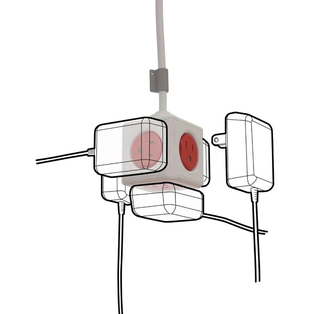 Allocacoc Smart US Plug power Strip cube USB 5 розеток адаптер для путешествий многоразовый
