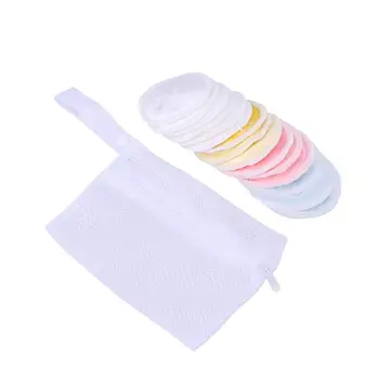 

15 Pcs Makeup Remover Pads Bamboo Fiber Soft Washable Reusable Facial Skin Care Nursing Pads Cloth For Girls Women