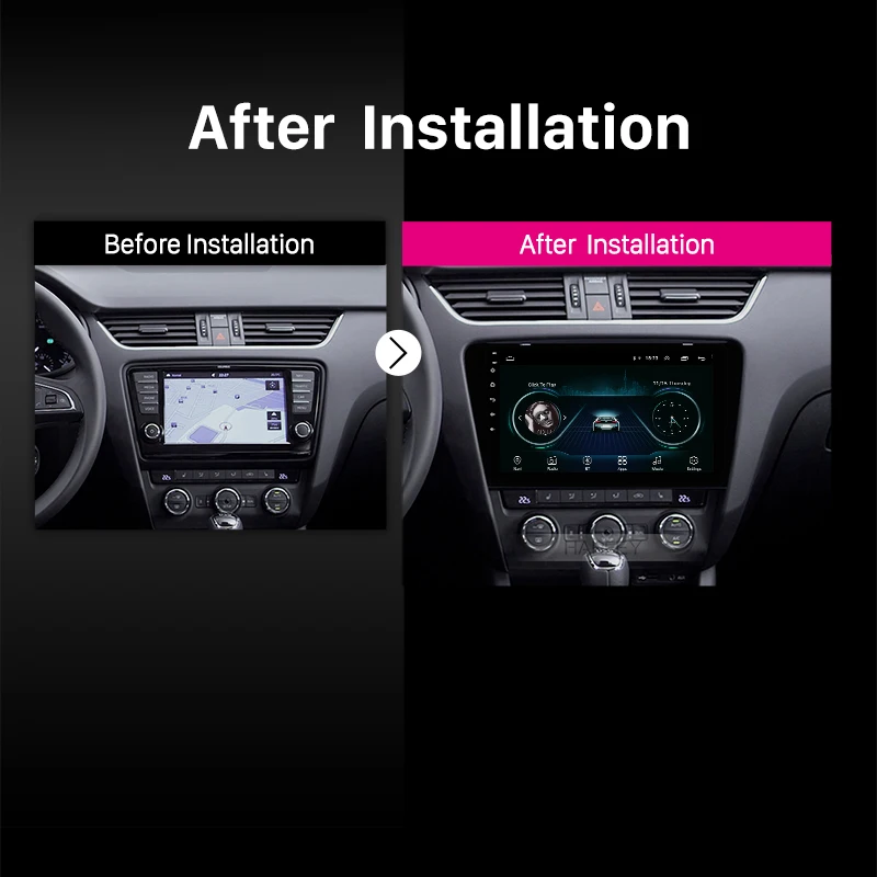 Harfey Android 8 1 Автомобильный мультимедийный Palyer 10 &quot2din для 2015 2016 2017 SKODA Octavia (UV) HD 1024*600