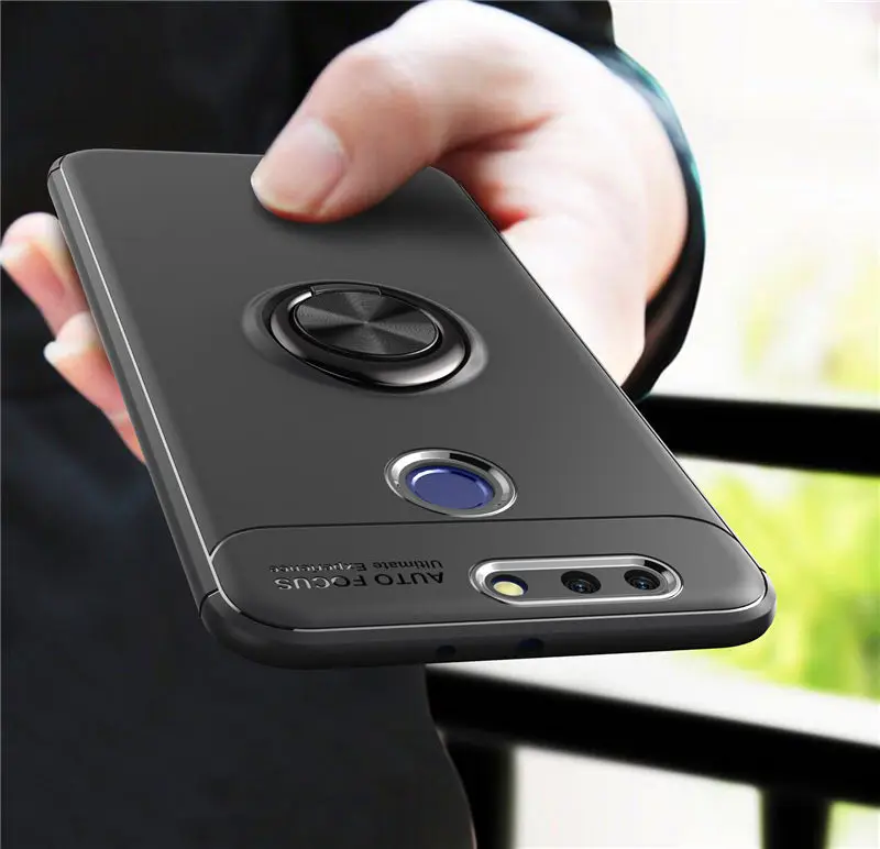 

Huawei Honor 8 Pro V9 Case Honor8Pro Cover Colored Silicone TPU Cover for Huawei Honor 8 Pro Magnetic Car Holder Ring TPU Cases