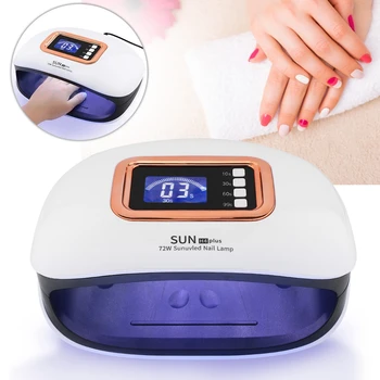 

72W Nail Dryer Pro UV LED Gel Nail Lamp Fast Curing Gel Polish Lamp With Timer Auto Sensor LCD Display For Nail Manicure Machine