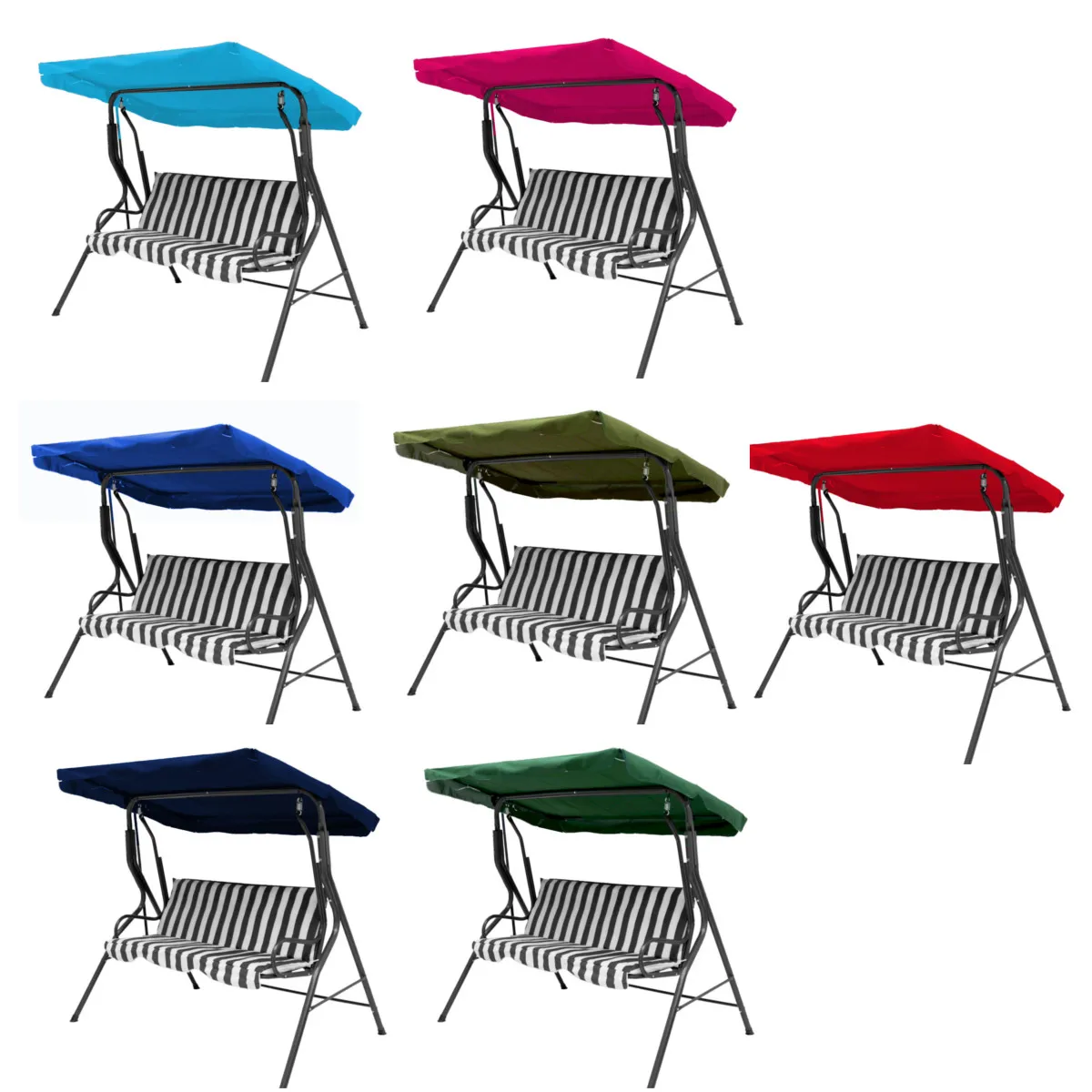 

3/2 Seats Anti UV Garden Swing Chair Canopy Cover Shade Sail Waterproof Outdoor Courtyard Hammock Tent Swing Top Cover NO Fade