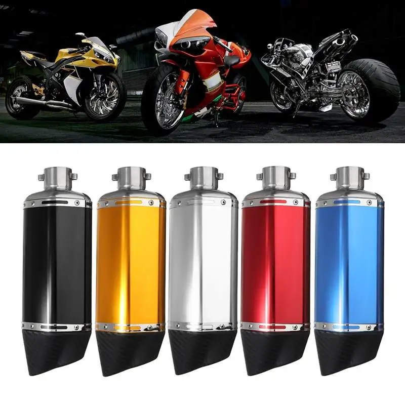 

38-51mm Motorbike Motorcycle Exhaust Pipe Double Air Outlet Exhaust Muffler Pipe Carbon Stainless Steel for Kawasaki for Honda