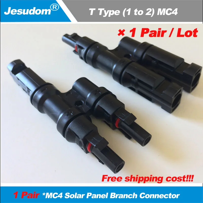 

1 Pair Solar PV MC4 Branch Connectors Solar Energy Adapter Solar Panel MC4 T/ Y Branch Cable Splitter Coupler Combiner