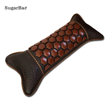 

Jade Pillow Cervical Spine Traction Sleeping Neck Pillow Health Care Cushion Germanium Stone Heating Massager