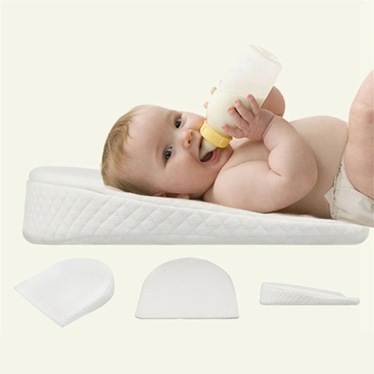 Baby Head Shaping Pillow Memory Foam Cushion For Head Support Removable