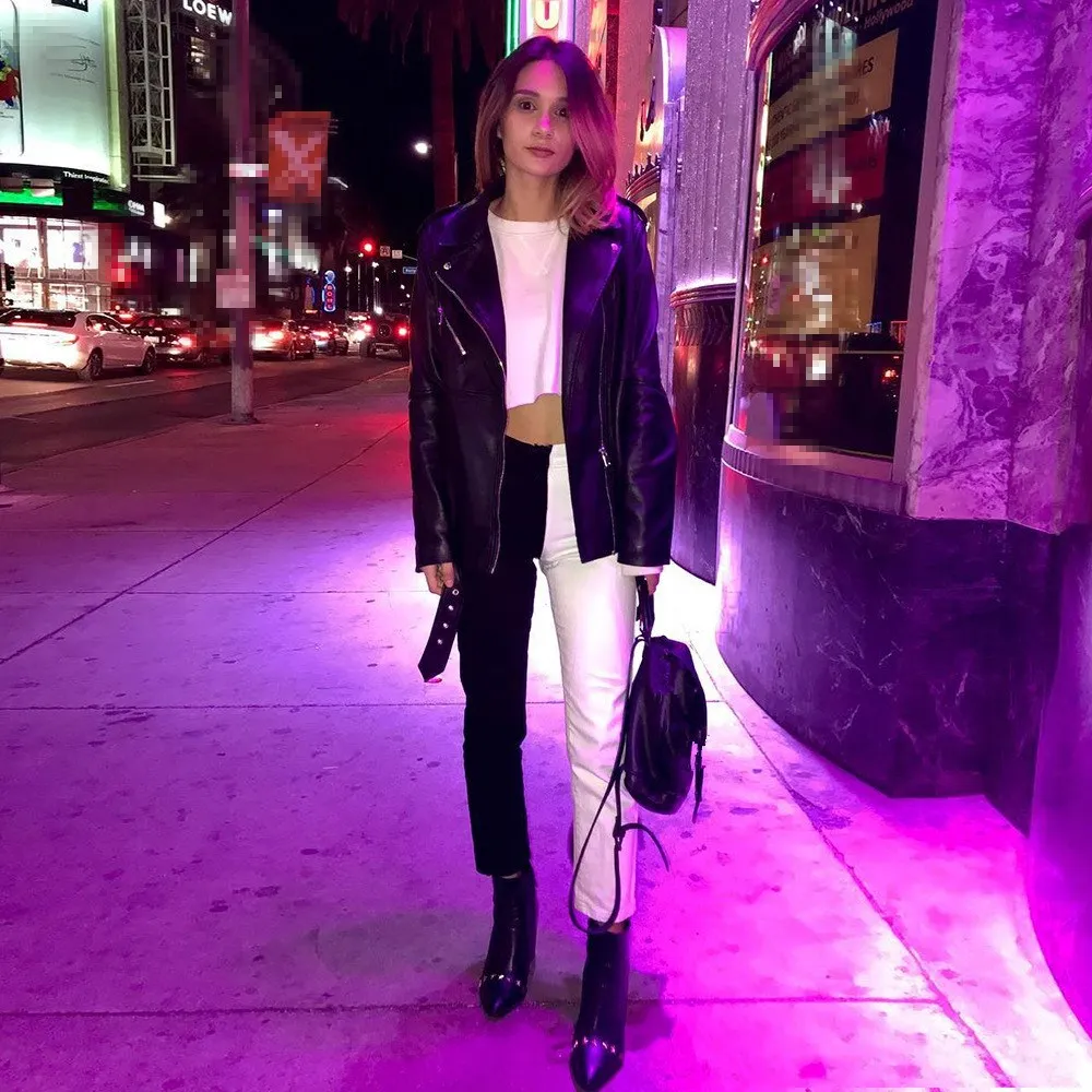 

2019 New Black White Patchwork High Waist Pants Women Vintage Pockets Casual Straight Pants Female Overalls Trousers