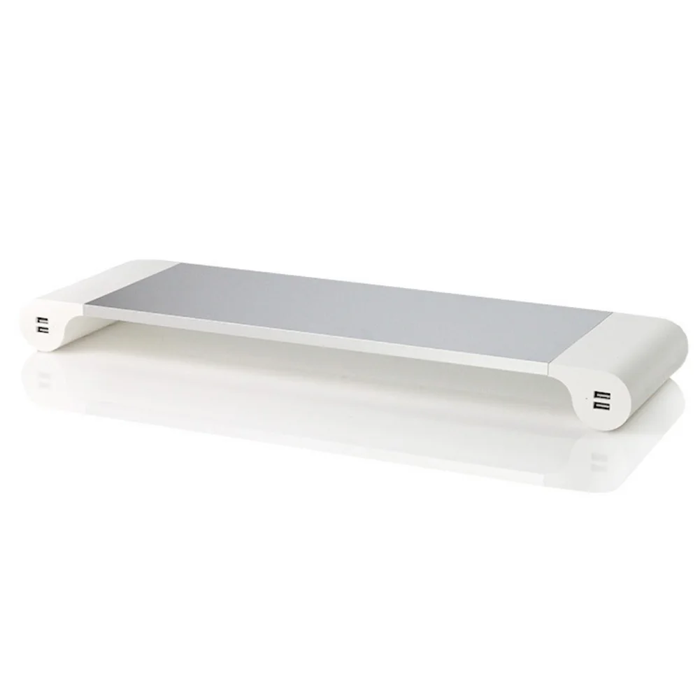 

Durable Accessories Holder Non-Slip Increased Stand With USB Charging Port Aluminum Alloy Computer Monitor Base Laptop Desktop
