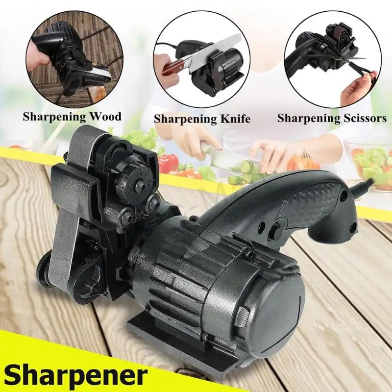 

Premium Electric Knife Sharpener Full Automatic Grinding Adjustable Sharpen Pocket Knives For Kitchen Knives US/EU/AU Plug