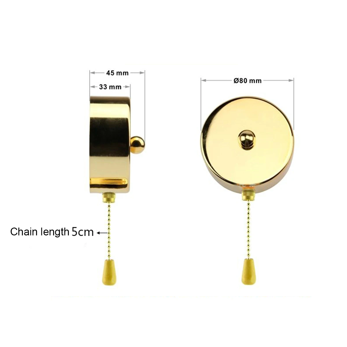 

5CM Wall Zipper Switch Single Control ON/OFF Light Pull Chain Switches Home Ceiling Fan Shop light Accessories With Screw Tool