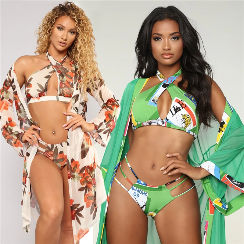 

2019 Summer Women Bandeau Bandage Bikini Padded Set Plus Size Brazilian Swimwear Beachwear Swimsuit