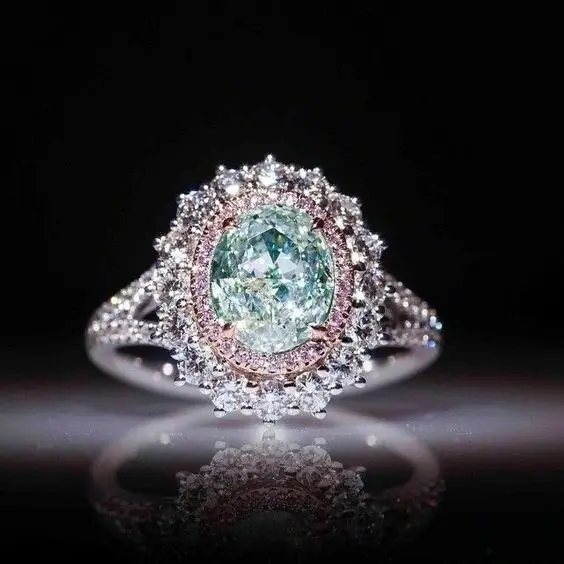 

Chic Women 925 Silver Anniversary Wedding Ring Pink Tourmaline White