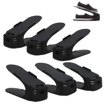 

Hot Sale Shoe Slots Space Saver, Closet Shoe Slotz Organizer, Double Storage Rack Holder, Set Of 6, Black