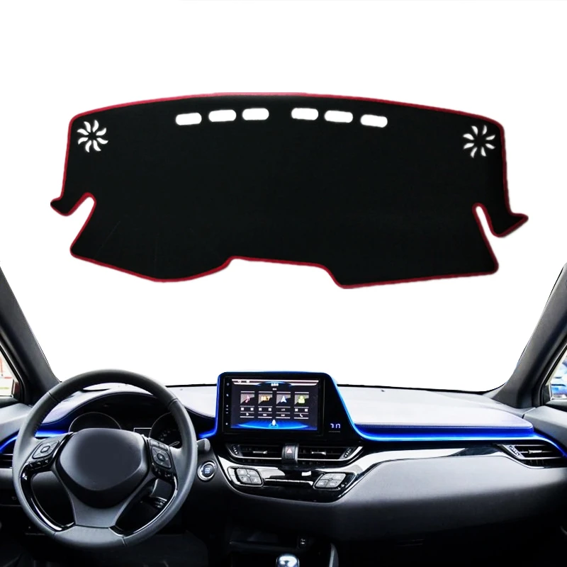 

Car Dashboard Mat Cover Sun Shade Cushion Auto Protector Anti-slip Pad for TOYOTA C-HR 2017- 2018