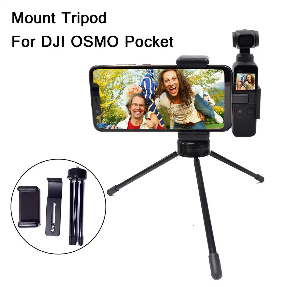 

For Dji Osmo for Pocket Extended Mounting Bracket & Phone Clip Holder & Tripod Osmo for Pocket Holder