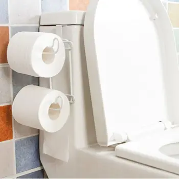 

NEW Tissue Holder Toilet Paper Storage Organizer Bathroom Rack Chrome Over Tank