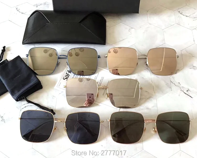 

Vintage Sunglasses Women men metal Big Square Frame Sun Glasses Fashion Luxury Brand Designer Eyewear UV400 oculos de sol UV400