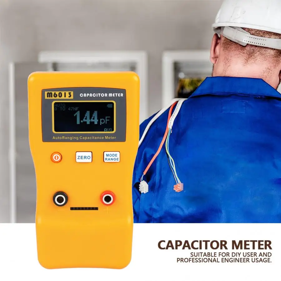 1 pcs auto-ranging capacitance meter M6013 LCD High Capacitance Meter Professional Measuring Component Tester |