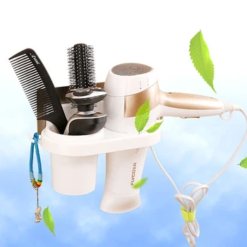 

1pcs Home Storage Holder Sucker Hair Dryer Racks Bathroom Shelves Wall Hanging Comb Cosmetic Toothbrush Toothpaste Organizer