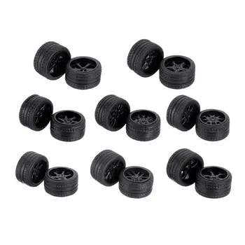 

16PCS Vehicle Wheels Tire Modified Alloy Car Refit Wheels For 1/64 Cars Suitable For Some Tomica Cars 4 Wheels One Set