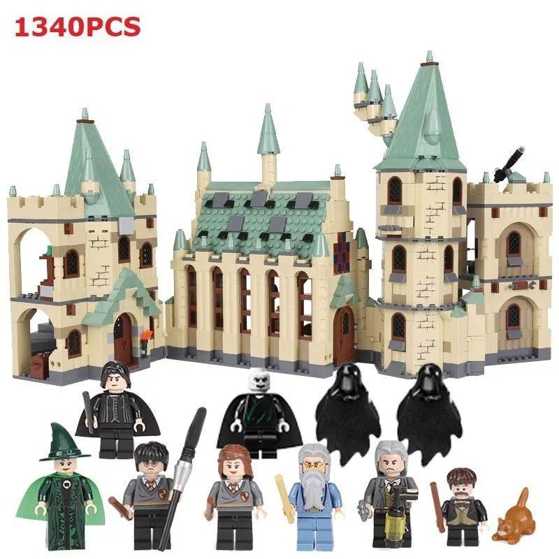 

1340PCS Harry Potter Movies Action Figure Blocks Castle Legoing Building Blocks Baby Toys Compatible Legoings Bricks T073
