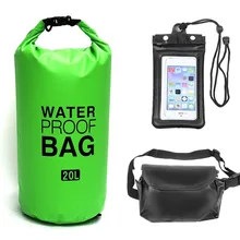 2L/5L/10L/15L/20L/30L Открытый водонепроницаемый мешок сухой мешок телефон сумка поясная сумка Набор для плавания дрейфующих рафтинг речной треккинг сумки
