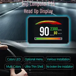 HUD Head-Up дисплей P16 OBD II автомобильный компьютер цифровой скорость RPM метр Манометр автоматический диагностический инструмент авто