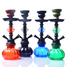 Высококачественный стеклянный кальян набор с двойными шлангами керамика табачная чаша металлические щипцы акриловый кальян набор Narguiles Sheesha Chicha