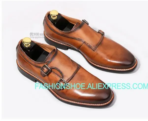 

Italian Style Men Derby Shoes Flat heel Real leather Handmade Mens Formal Business Shoe Hot 2019 Spring