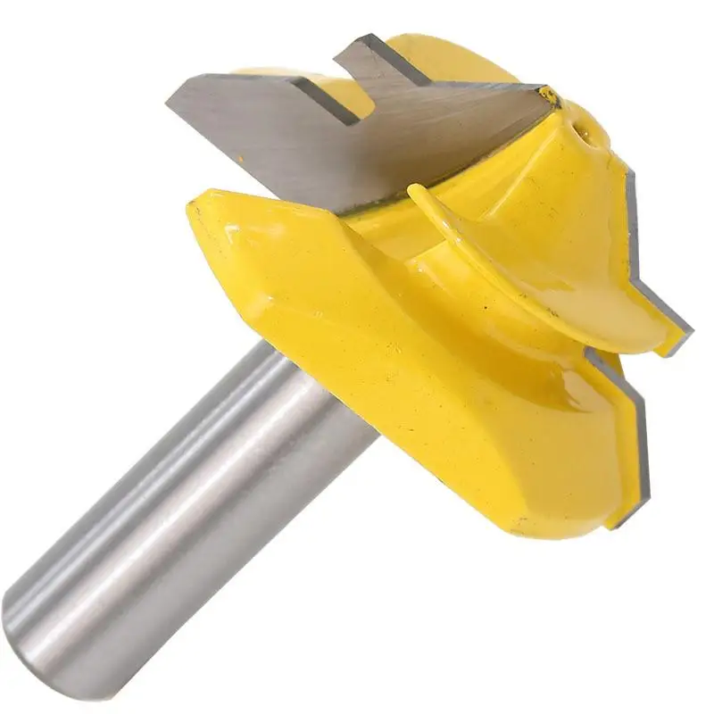 

3 Pcs 45 Gradi Blocco Mitra Colla Comune Router Bit Lavorazione Del Legno Cutter Set-1/2 "Gambo
