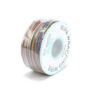 

One Roll 8 Colors 30AWG Wire Wrapping Wire, Tinned Copper Solid, PVC insulation ok wire jumper wire