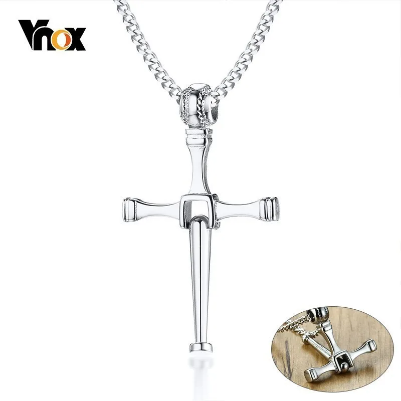 

Vnox Mens Sports Baseball Necklaces Stylish The Movie Fast and Furious Toretto Cross Style Pendant Necklace Male Jewelry