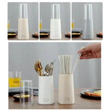 Креативные кухонные палочки для еды, дренажная стойка, вилки, держатель для хранения, бытовая Пылезащитная посуда, стойка для хранения ложки с крышкой