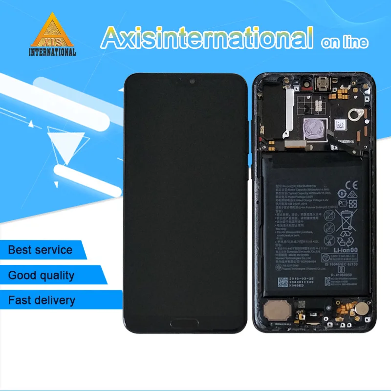 

Original Axisinternational Screen Frame For 6.1" Huawei P20 Pro LCD Screen Display+Touch Panel Digitizer For P20 Pro LCD Frame