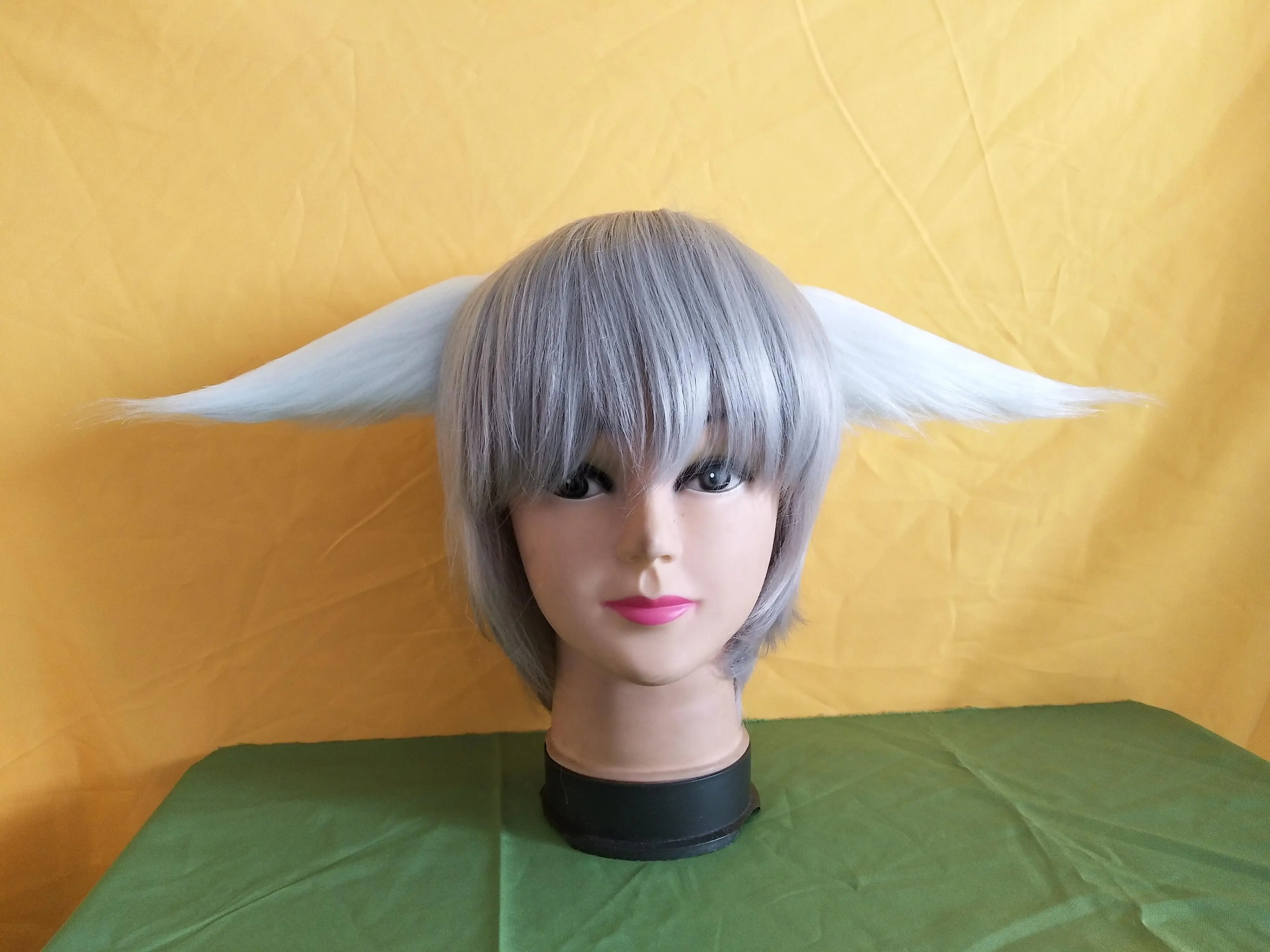 

New LOL lolita cosplay accessories fox ears headwear head hood gray golden color for girl female carnaval Halloween