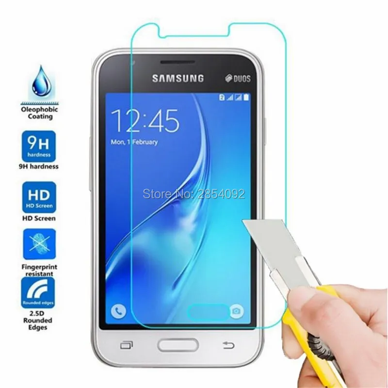 2 шт. защитное закаленное стекло на экран для Samsung J1 Мини Защитная пленка экрана