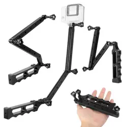 Шлем Selfie удлинение рукояти стержень ручной складной штатив подставка кронштейн для Gopro Hero 7 6 5 SJcam Yi спортивные камеры Запчасти