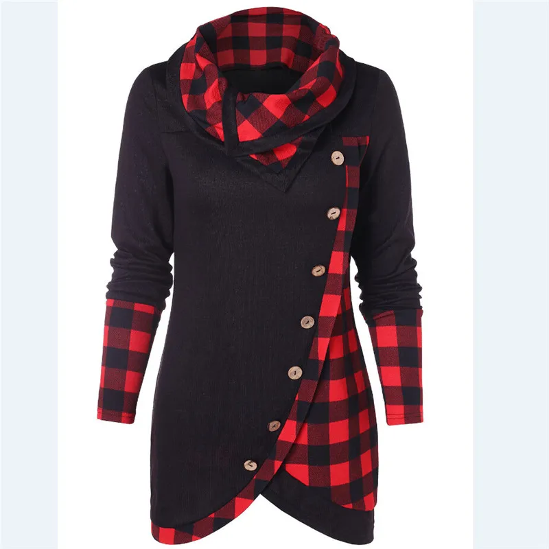 plaid sweatshirt dress